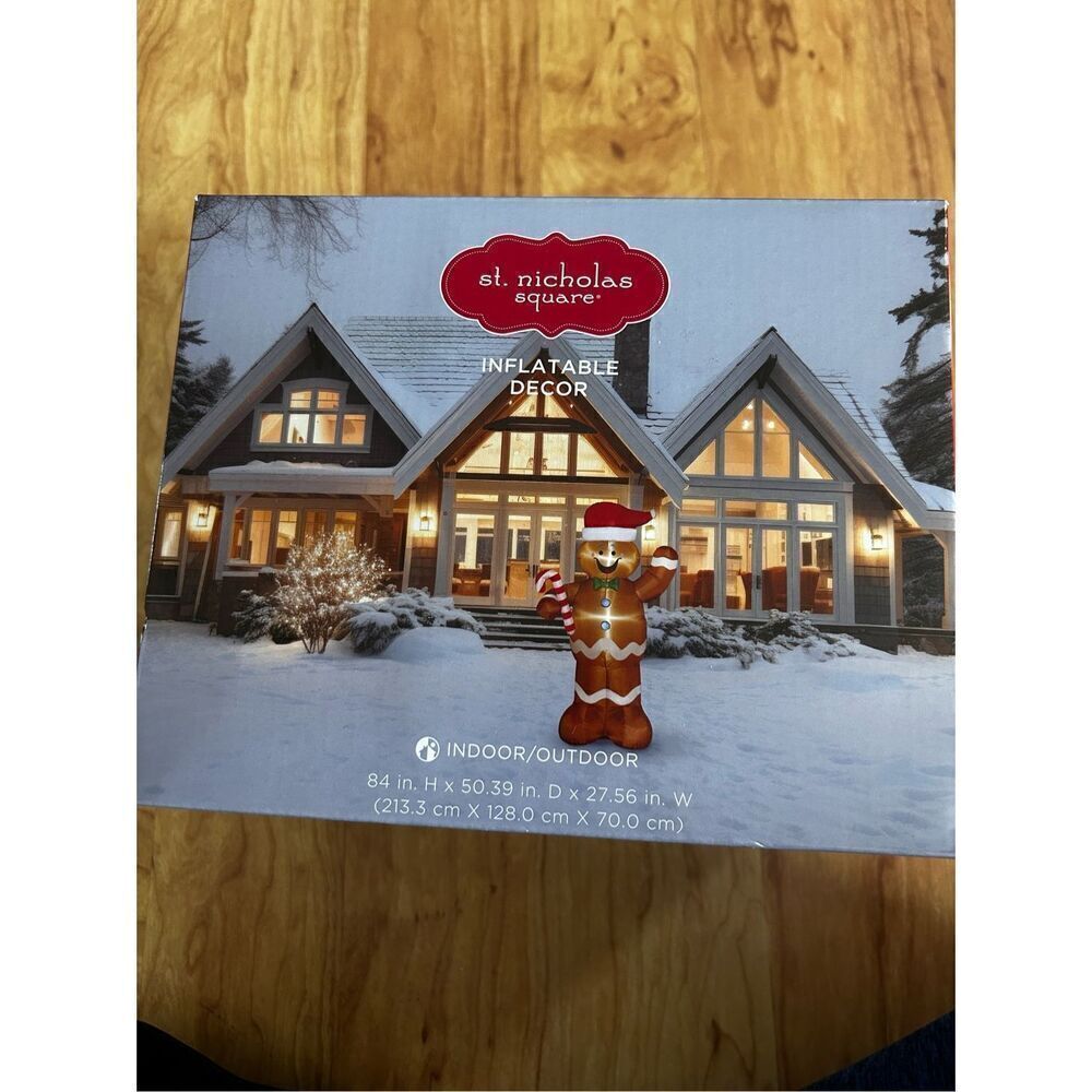 Inflatable decor ginger bread Santa Christmas